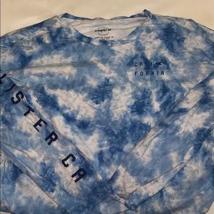 tie dye long sleeve crop top !